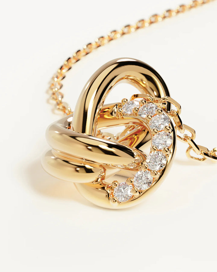 By Charlotte Endless Knot Lab Grown Diamond Necklace - 18k Gold Vermeil