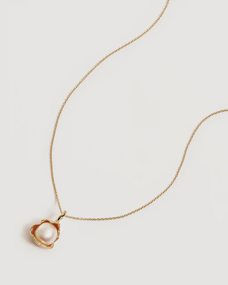 By Charlotte A Place To Dream Pearl Necklace - 18k Gold Vermeil