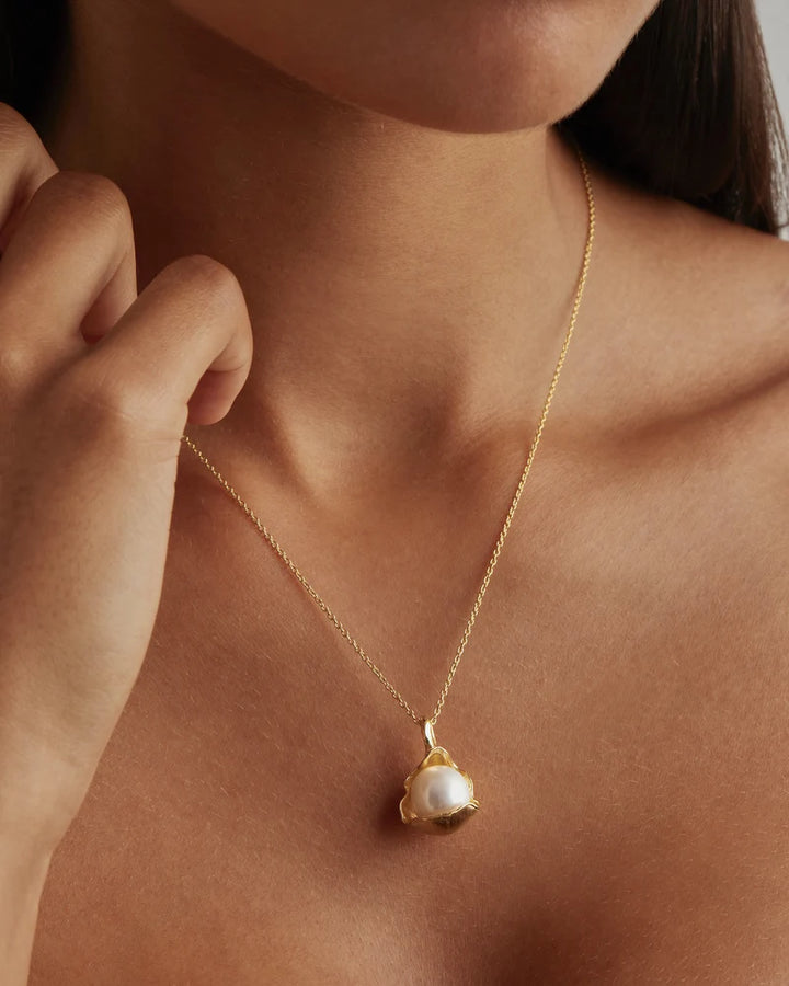 By Charlotte A Place To Dream Pearl Necklace - 18k Gold Vermeil