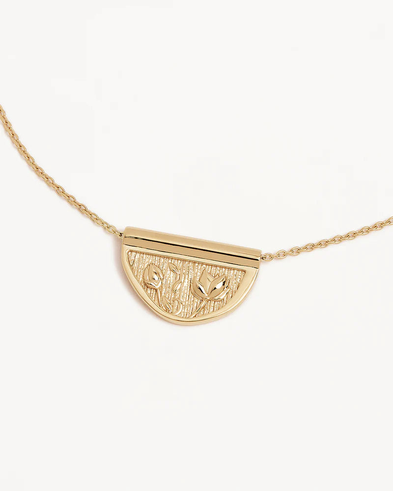 By Charlotte Blooming Together Lotus Necklace - 18k Gold Vermeil