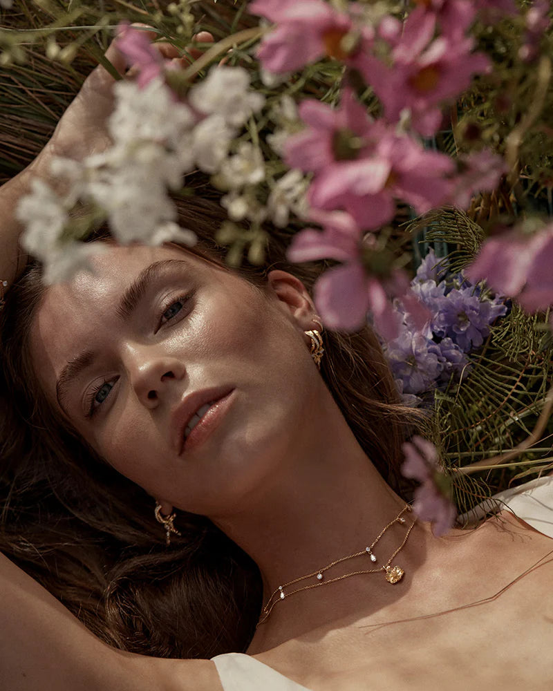 By Charlotte 18k Gold Vermeil No Rain, No Flowers Choker