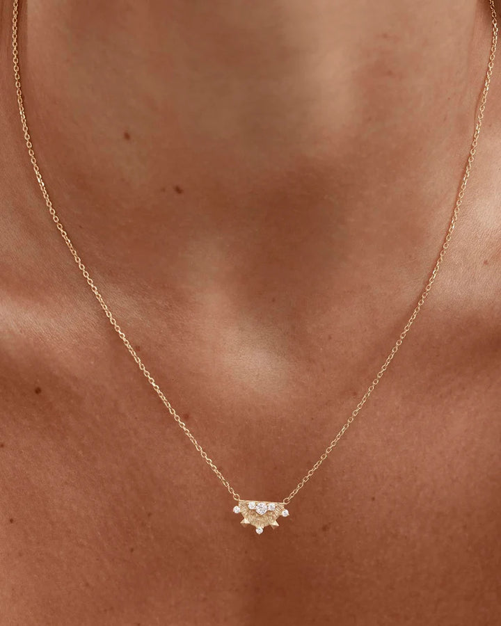 By Charlotte Lotus Rain Necklace - 18k Gold Vermeil
