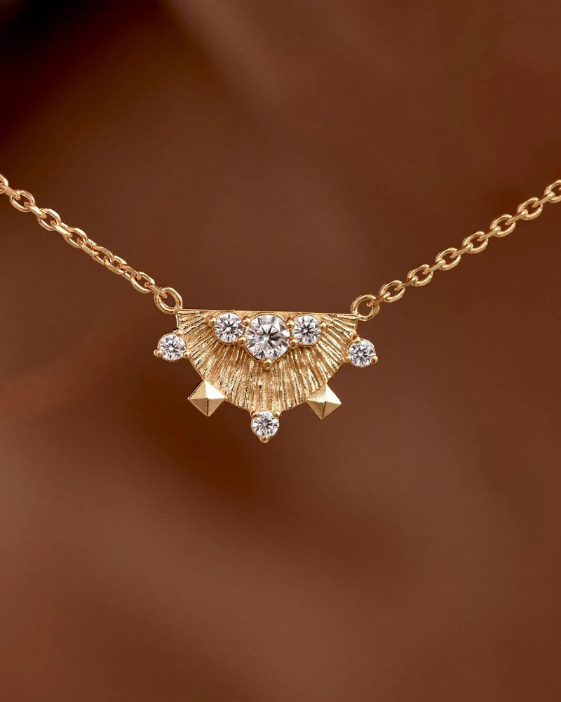 By Charlotte Lotus Rain Necklace - 18k Gold Vermeil