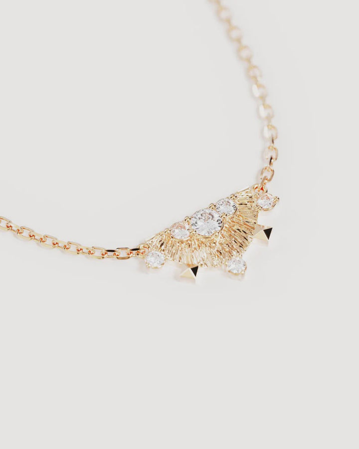 By Charlotte Lotus Rain Necklace - 18k Gold Vermeil