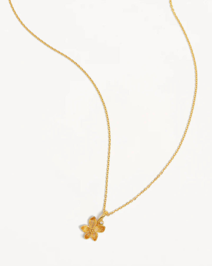 By Charlotte 18k Gold Vermeil Birth Flower Necklace - Violet February