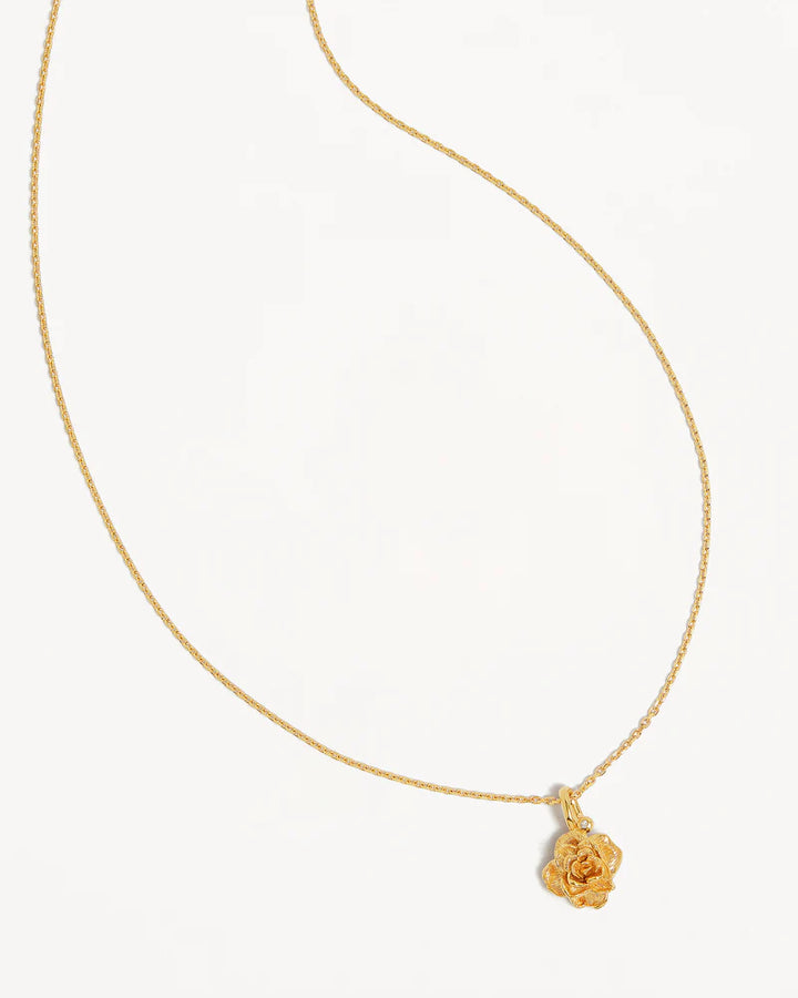 By Charlotte 18k Gold Vermeil Birth Flower Necklace - Rose June