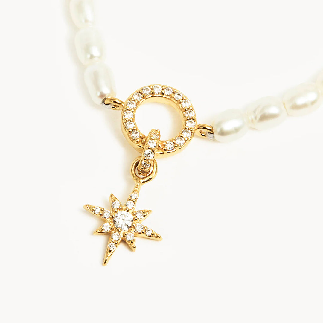 By Charlotte Dancing In Starlight Pearl Choker - 18k Gold Vermeil