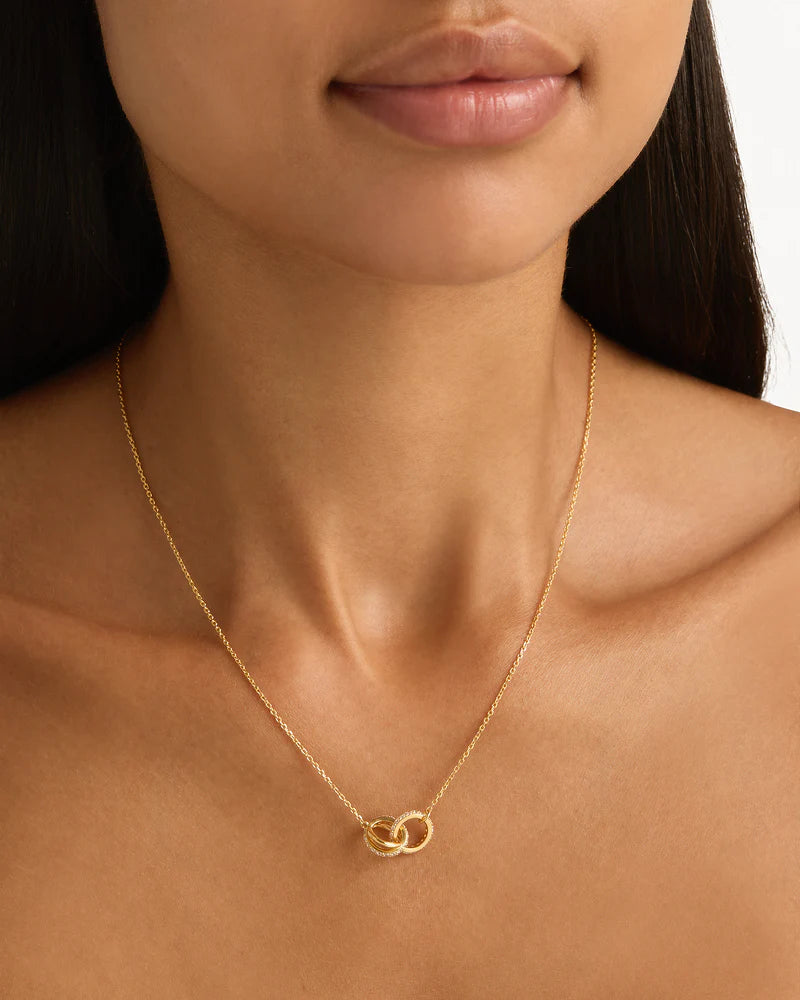 By Charlotte Entwined Hearts Necklace-18K Gold Vermeil