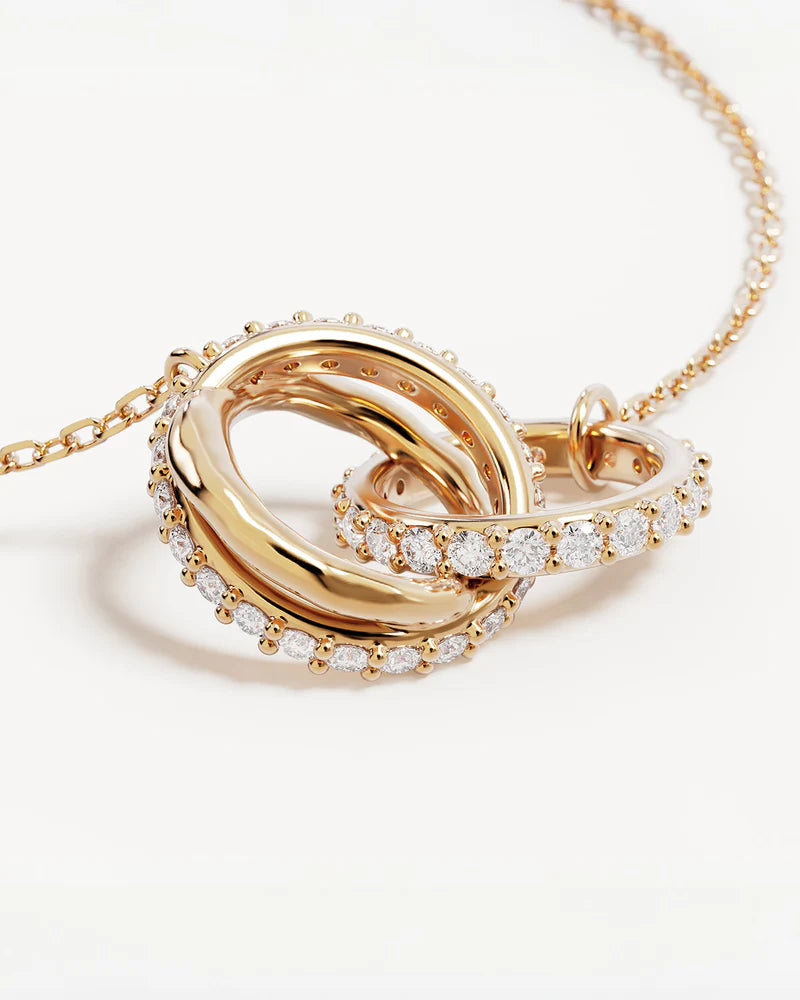 By Charlotte Entwined Hearts Necklace-18K Gold Vermeil