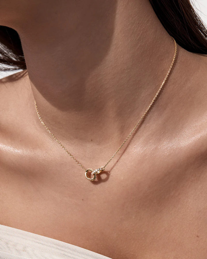 By Charlotte Entwined Hearts Necklace-18K Gold Vermeil