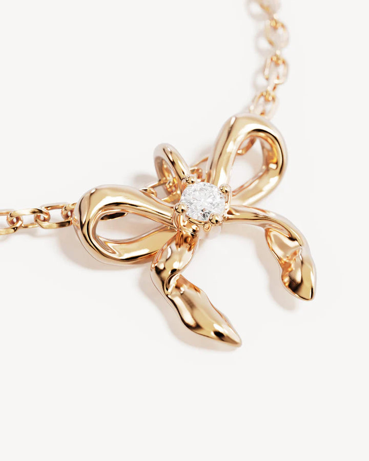 By Charlotte Forever More Bow Necklace - 18K Gold Vermeil