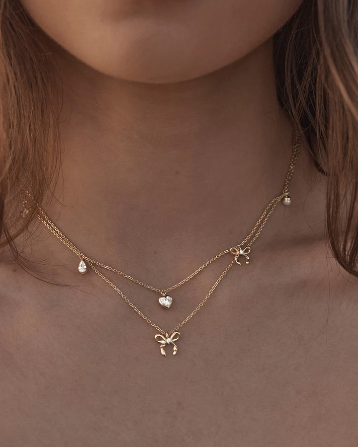 By Charlotte Forever More Bow Necklace - 18K Gold Vermeil