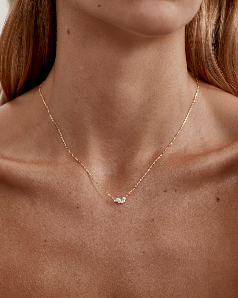 By Charlotte Crystal Wings Necklace - 18k Gold Vermeil