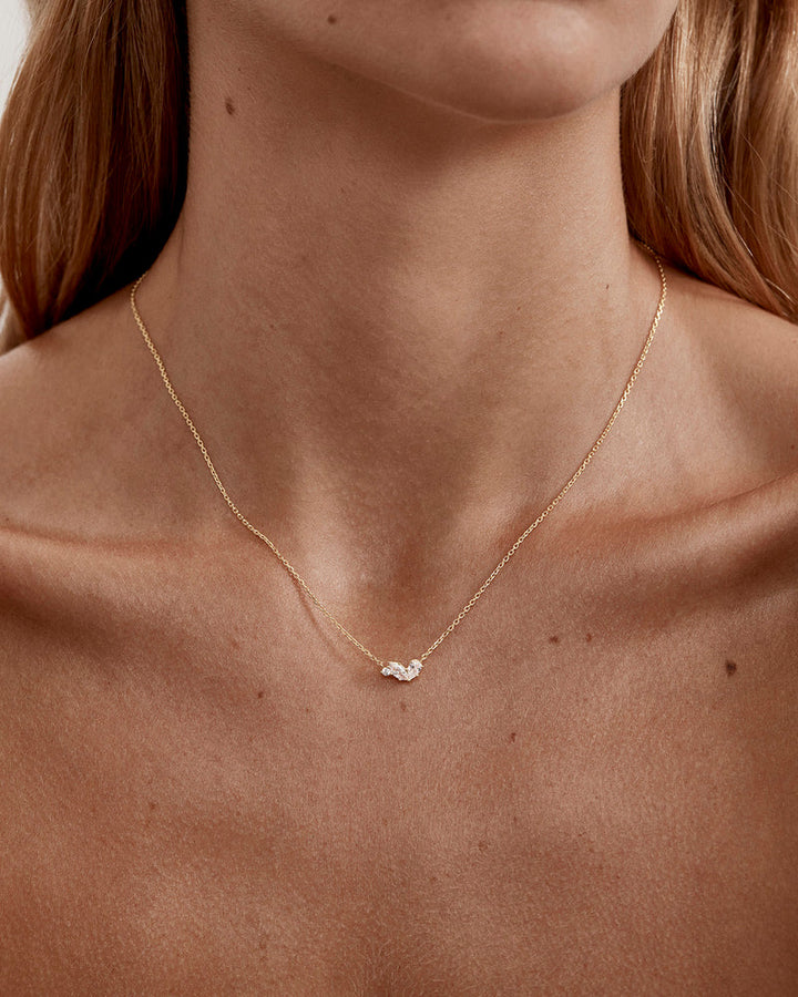 By Charlotte Crystal Wings Necklace - 18k Gold Vermeil