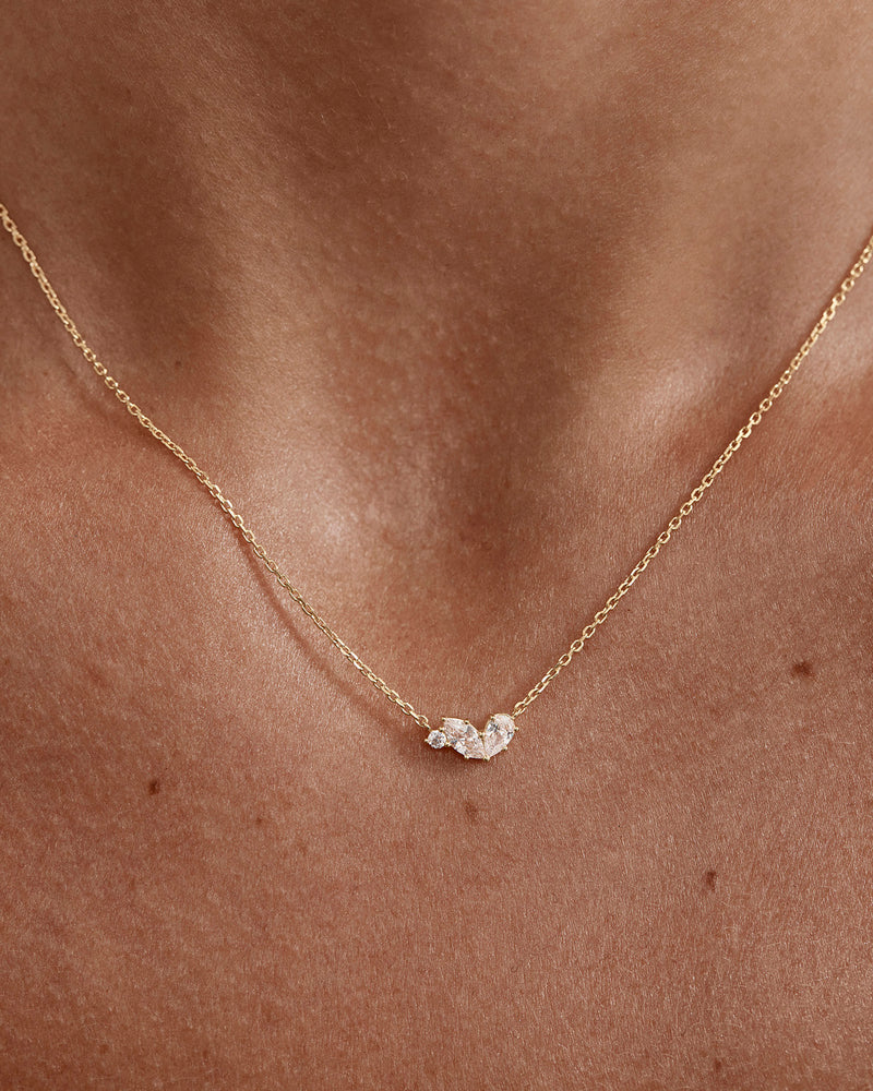 By Charlotte Crystal Wings Necklace - 18k Gold Vermeil