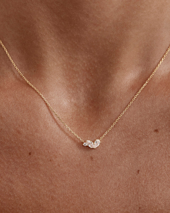 By Charlotte Crystal Wings Necklace - 18k Gold Vermeil