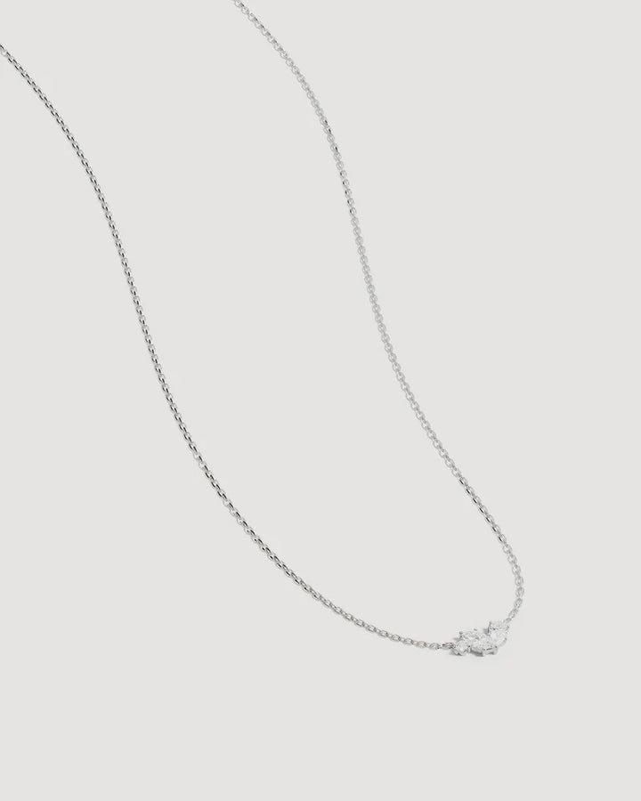 By Charlotte Crystal Wings Necklace - Sterling Silver