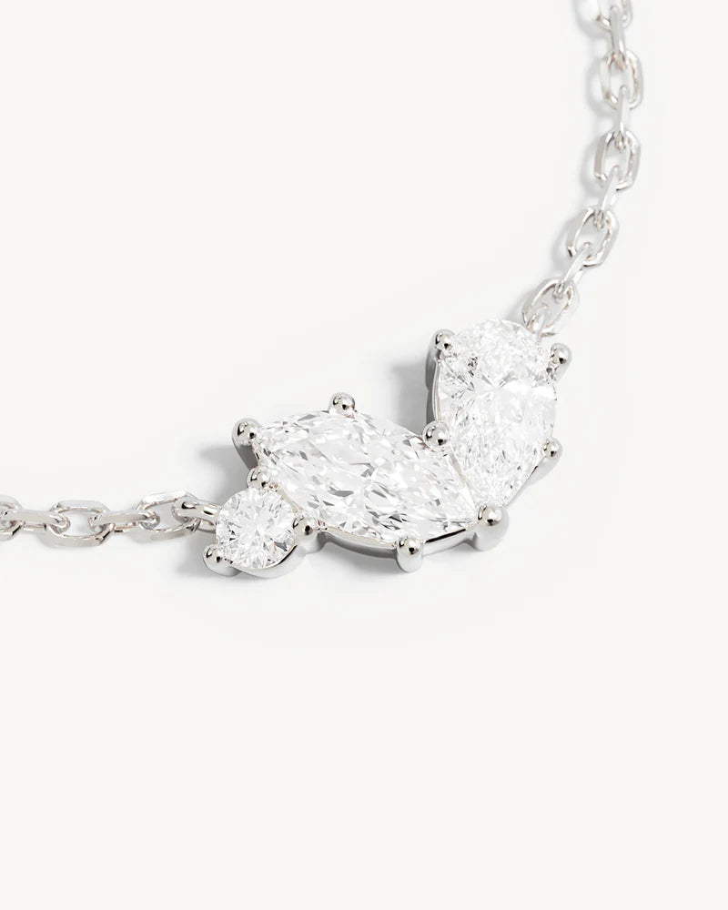 By Charlotte Crystal Wings Necklace - Sterling Silver