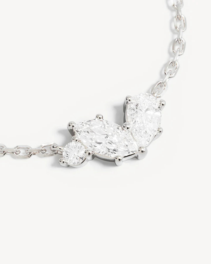 By Charlotte Crystal Wings Necklace - Sterling Silver