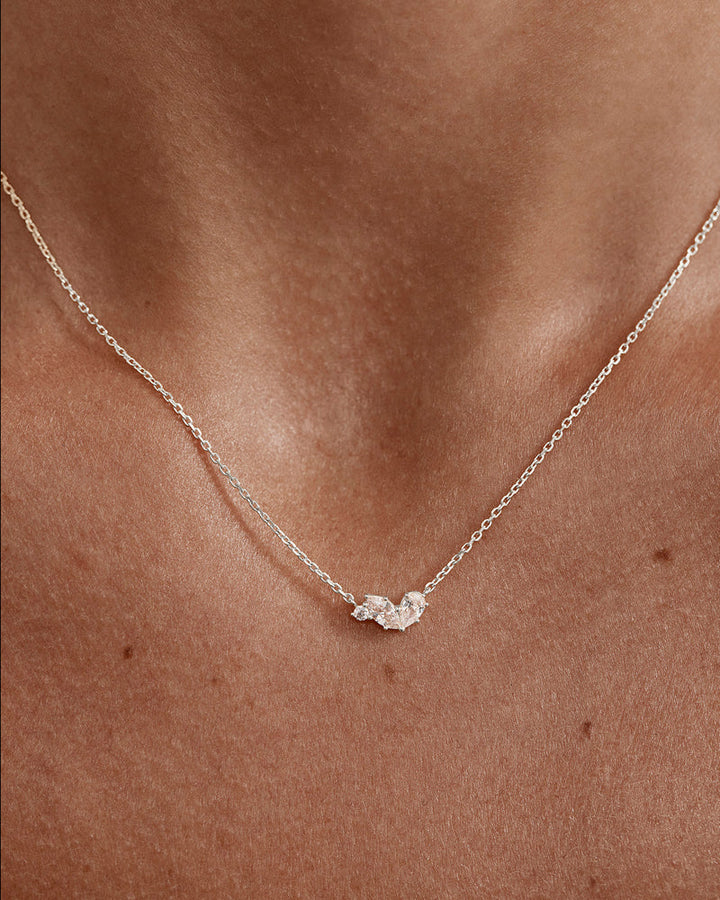 By Charlotte Crystal Wings Necklace - Sterling Silver