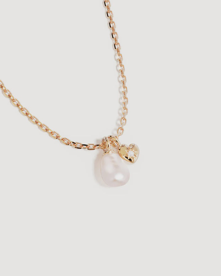 By Charlotte Under The Moonlight Pearl Necklace - 18k Gold Vermeil