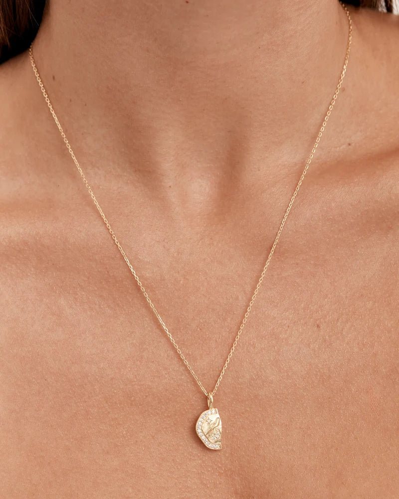 By Charlotte Together We Are Magic Necklace My Moon 18K Gold Vermeil