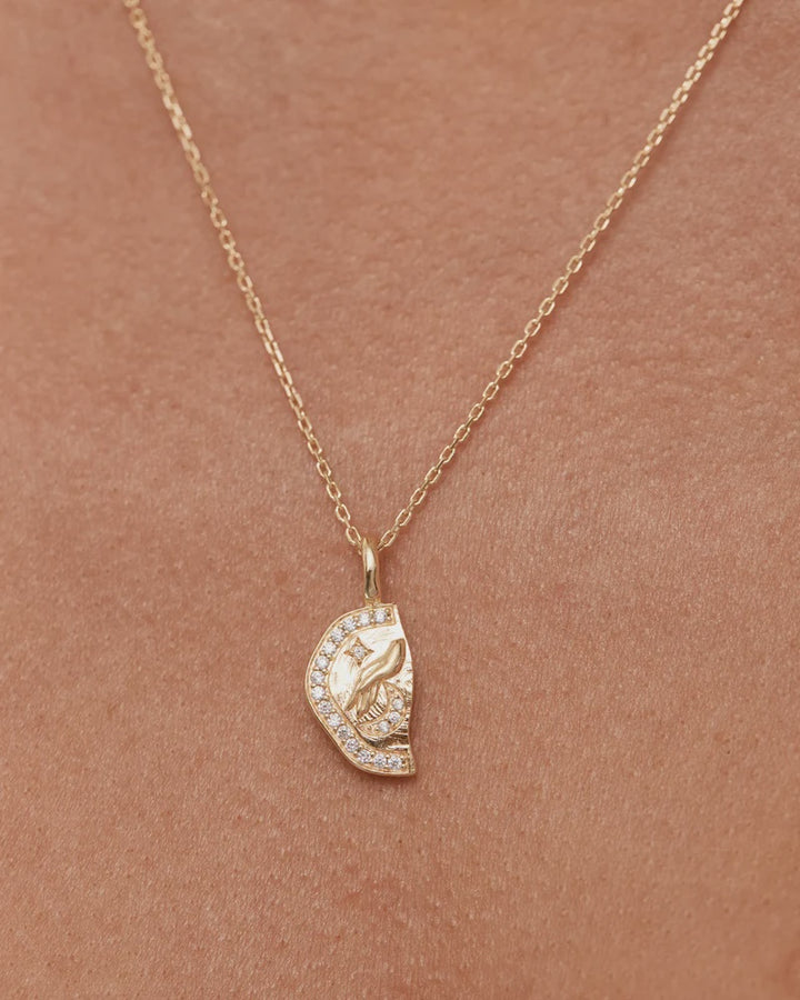 By Charlotte Together We Are Magic Necklace My Moon 18K Gold Vermeil