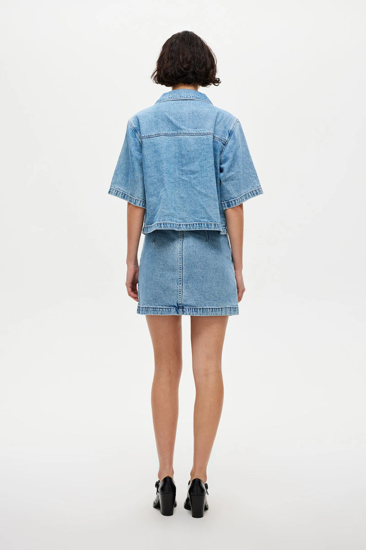 Neuw Denim Mercer Denim Mini Skirt - Radio - Light Vintage Indigo