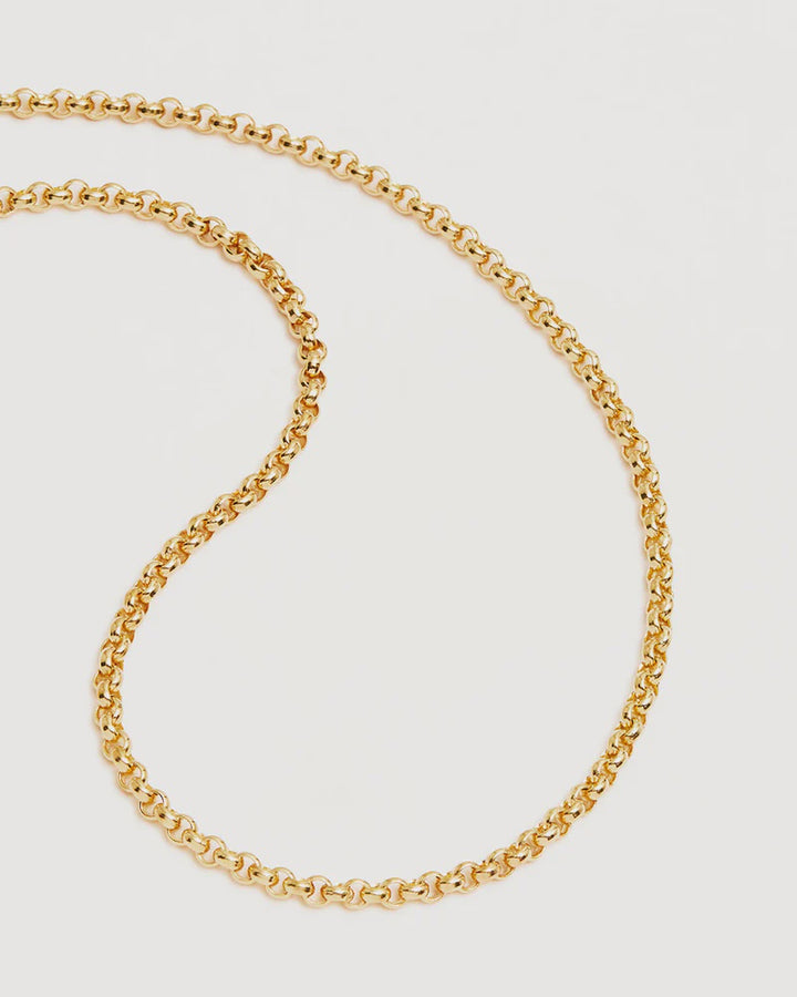 By Charlotte 18" 3mm Belcher Chain Necklace- 18k Gold Vermeil