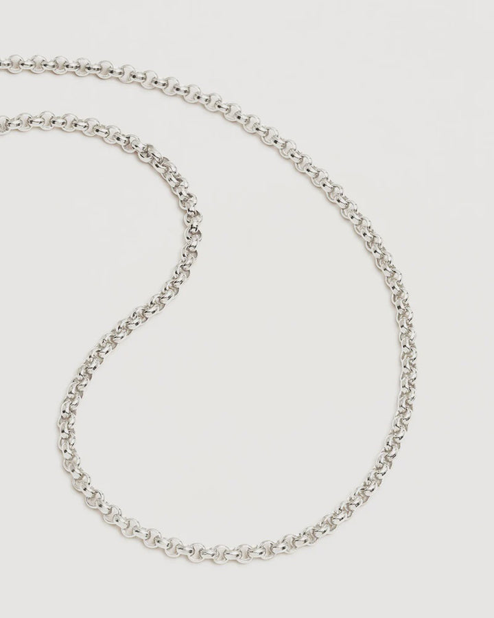 By Charlotte 18" 3mm Belcher Chain Necklace- Sterling Silver