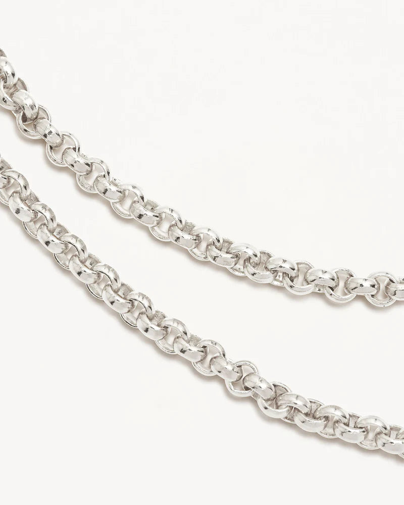By Charlotte 18" 3mm Belcher Chain Necklace- Sterling Silver
