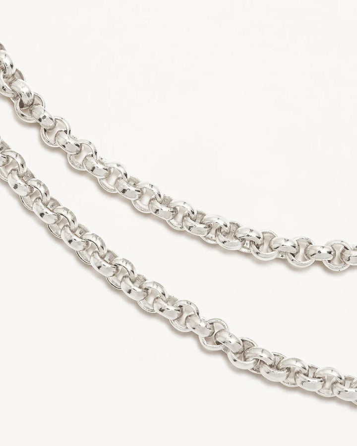 By Charlotte 18" 3mm Belcher Chain Necklace- Sterling Silver