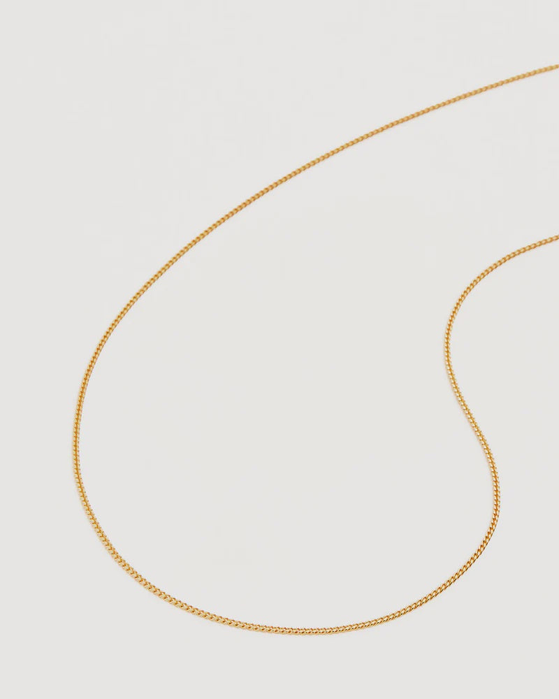 By Charlotte 19" Fine Curb Chain Necklace- 18k Gold Vermeil