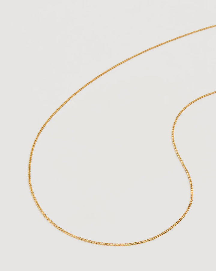 By Charlotte 19" Fine Curb Chain Necklace- 18k Gold Vermeil