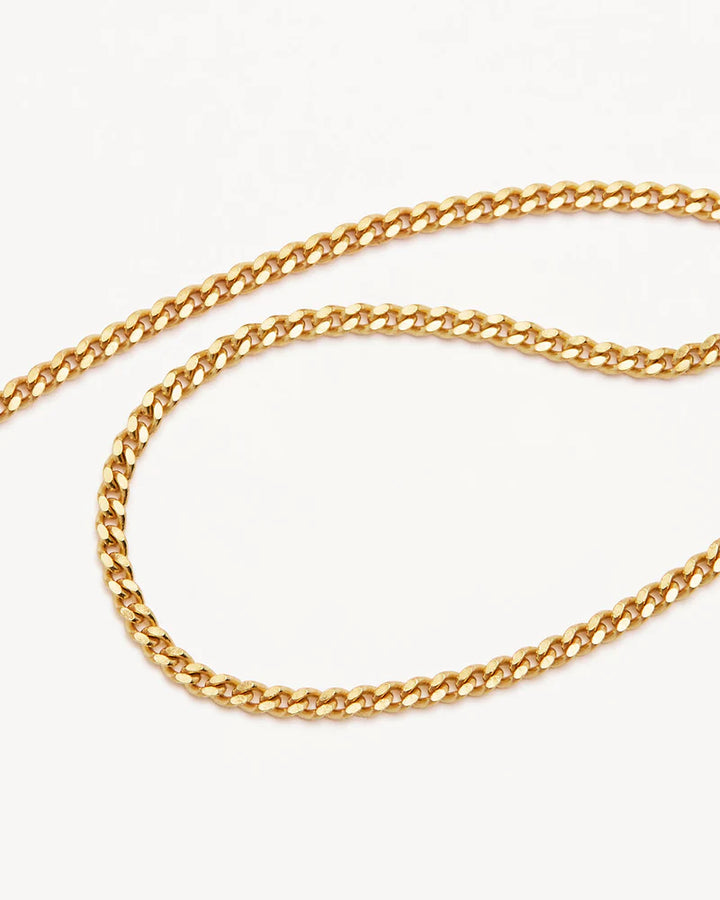 By Charlotte 19" Fine Curb Chain Necklace- 18k Gold Vermeil