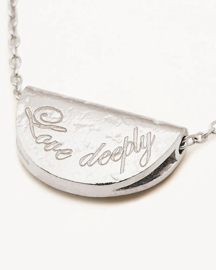 By Charlotte Lotus Birthstone Necklace - June/Moonstone