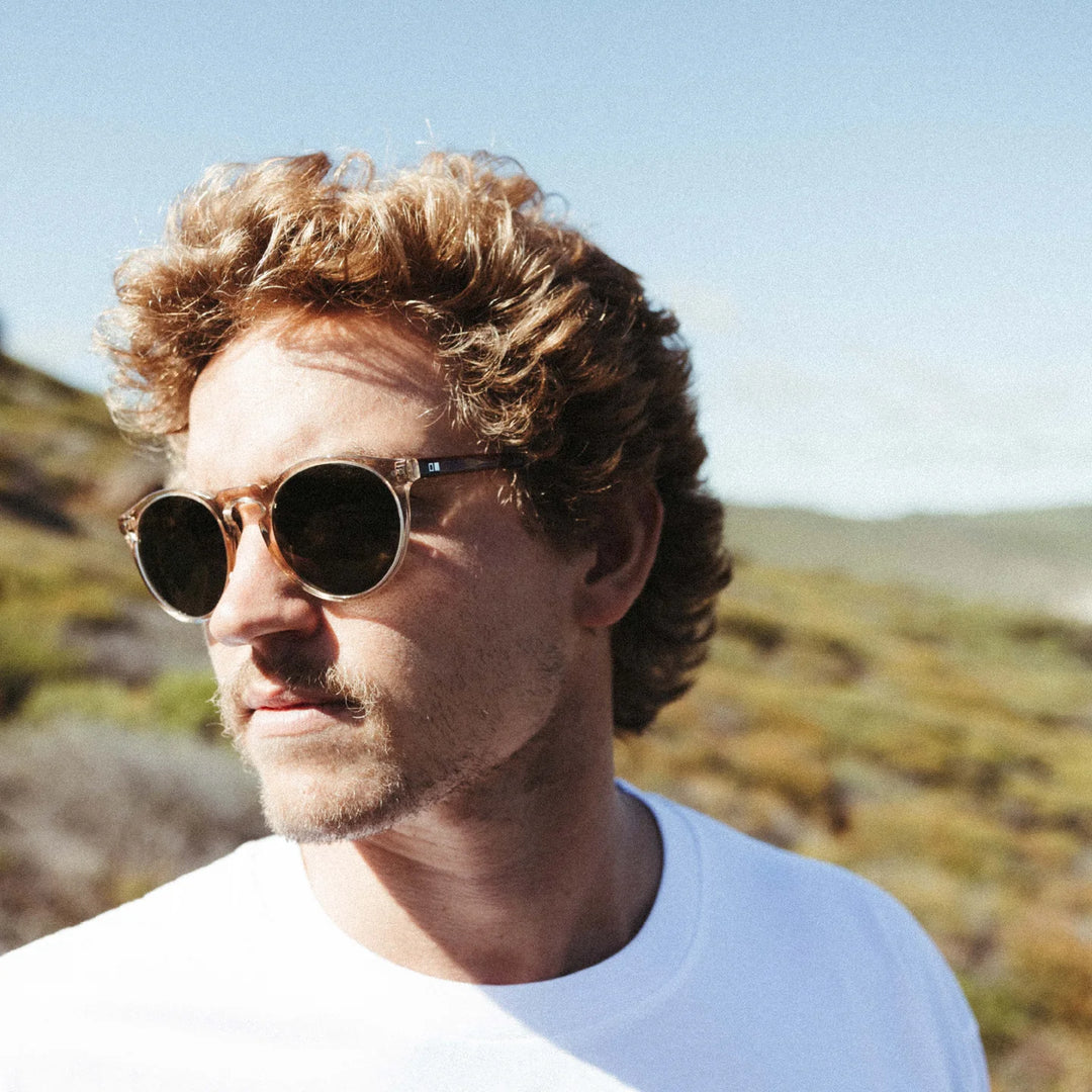 Otis Omar X Sunglasses - Eco Crystal Pebble/Havana Zinnia/Grey Polarised