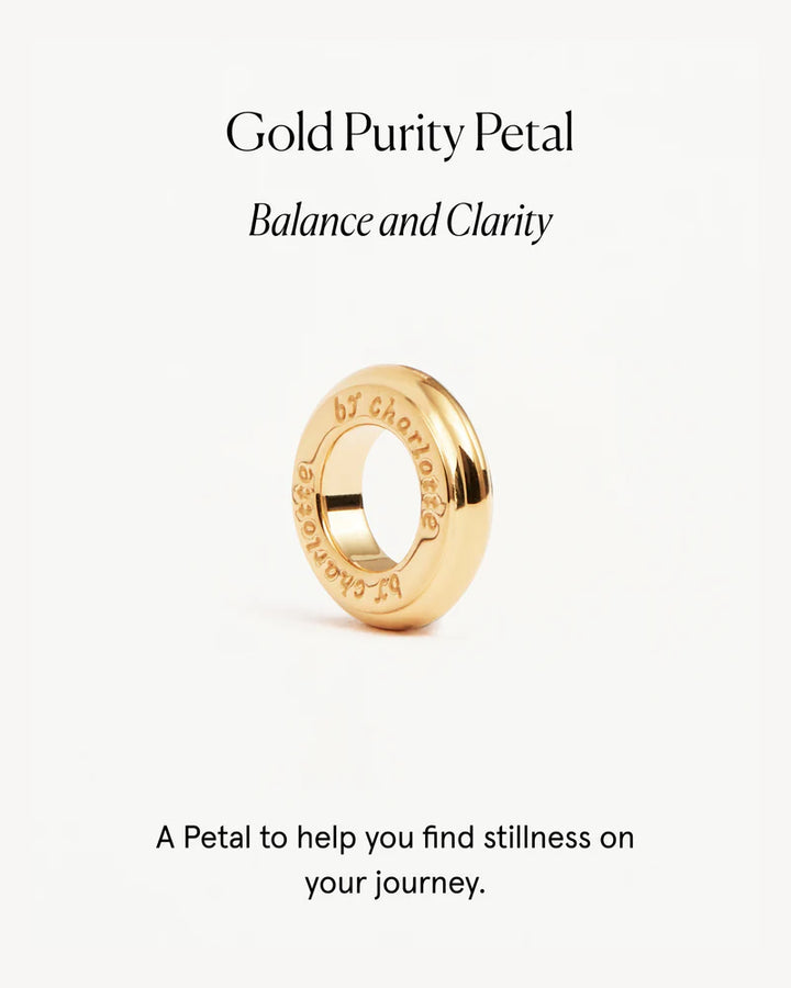 By Charlotte Purity Petal Charm - 18k Gold Vermeil