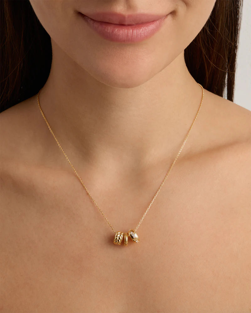 By Charlotte Intertwined Petal Charm - 18k Gold Vermeil