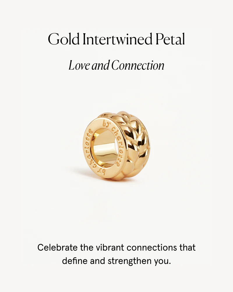 By Charlotte Intertwined Petal Charm - 18k Gold Vermeil