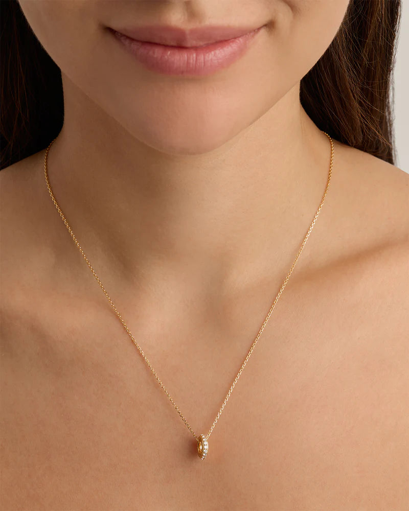 By Charlotte Halo Petal Charm - 18k Gold Vermeil