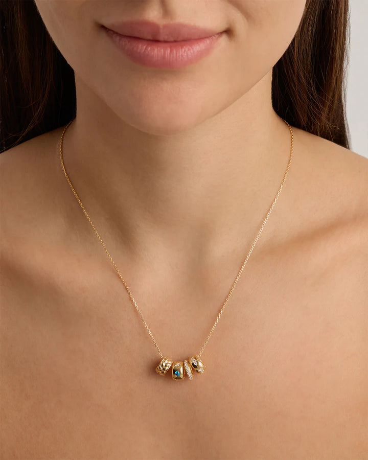 By Charlotte Halo Petal Charm - 18k Gold Vermeil