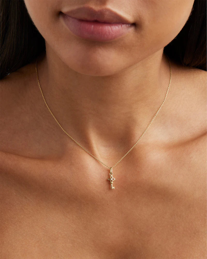 By Charlotte Key To My Heart Pendant - 18k Gold Vermeil