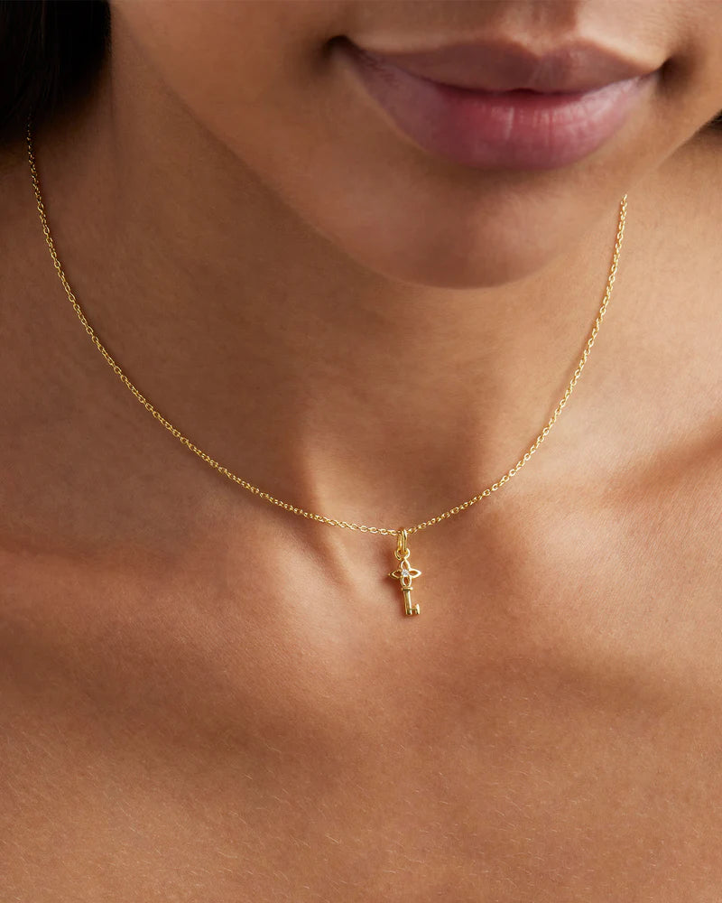 By Charlotte Key To My Heart Pendant - 18k Gold Vermeil