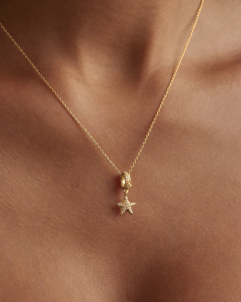 By Charlotte Gold By The Sea Starfish Pendant - 18k Gold Vermeil