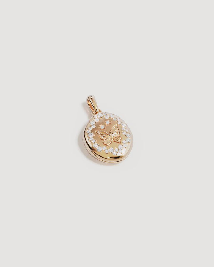 By Charlotte With Freedom I Become Locket Pendant - 18k Gold Vermeil