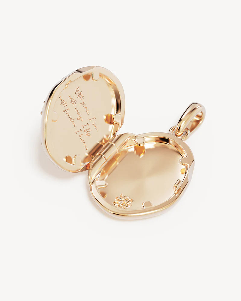By Charlotte With Freedom I Become Locket Pendant - 18k Gold Vermeil