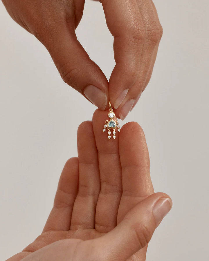 By Charlotte Tiny Dancer Pendant - Aquamarine