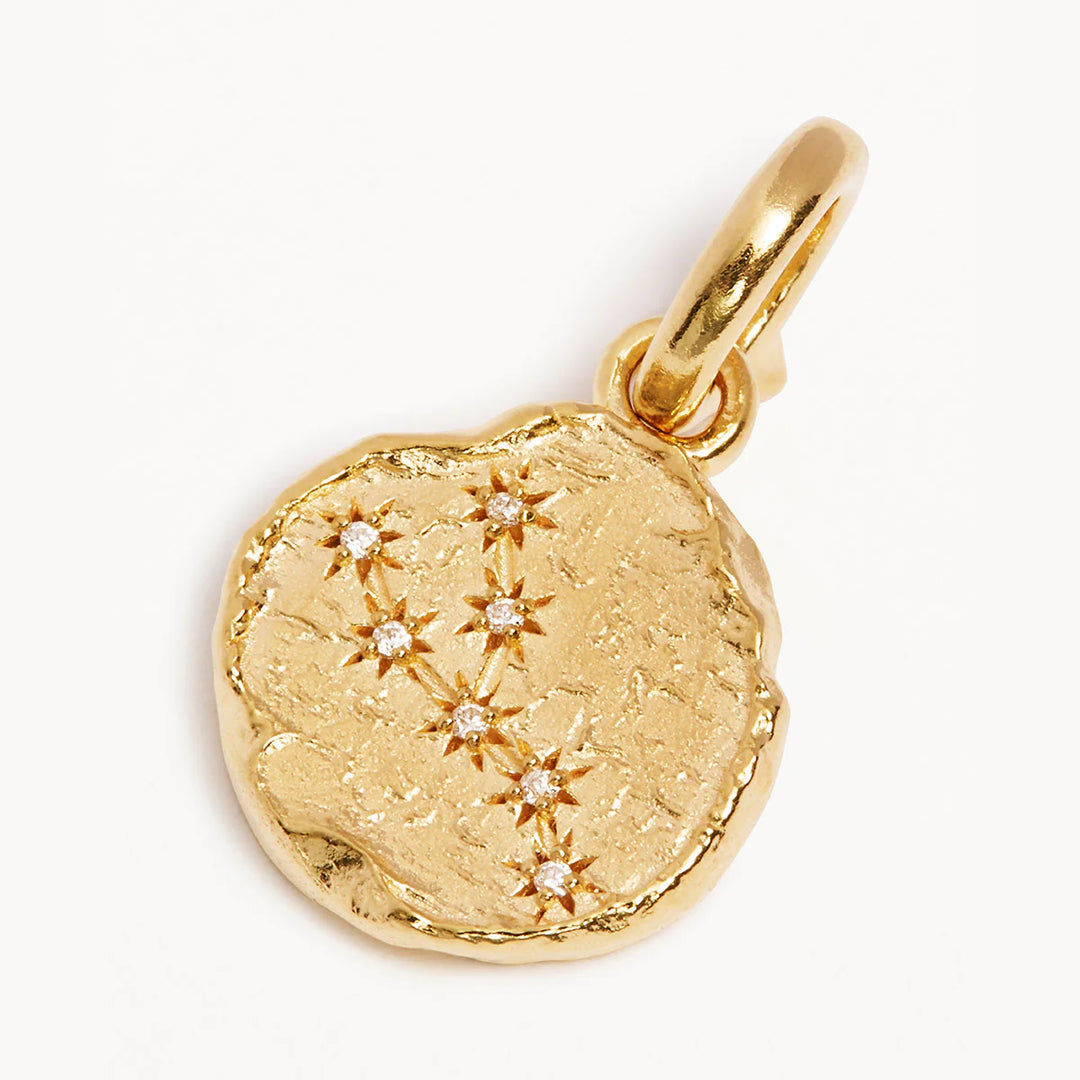 By Charlotte Love Cosmic Zodiac Reversible Annex Link Pendant - Taurus- 18k Gold Vermeil