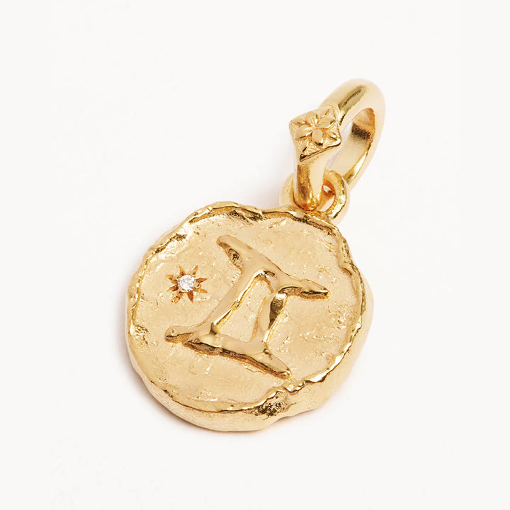 By Charlotte Love Cosmic Zodiac Reversible Annex Link Pendant - Gemini - 18k Gold Vermeil